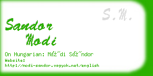 sandor modi business card